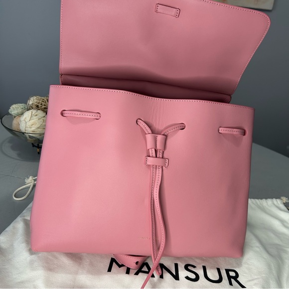 NWT- MANSUR GAVRIEL CALF LADY BAG — PEONY TOP HANDLE CROSSBODY - Picture 5 of 16